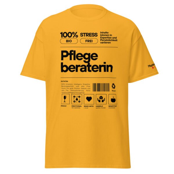 Pflegeberaterin 100% T-Shirt (schwarze Schrift) – Bild 17