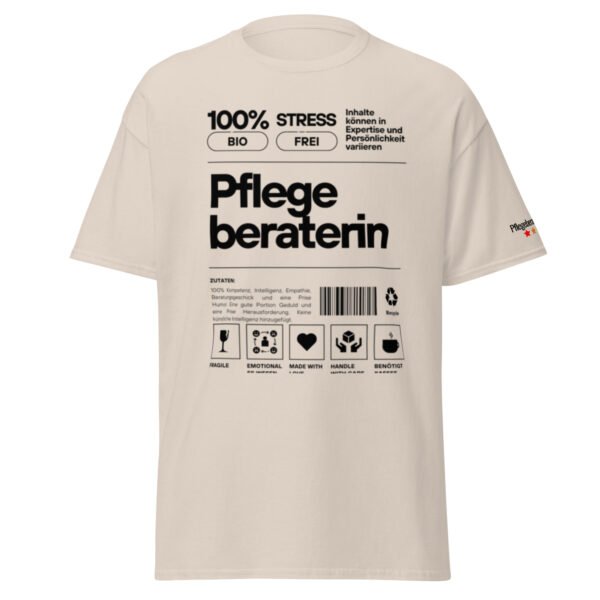 Pflegeberaterin 100% T-Shirt (schwarze Schrift) – Bild 3