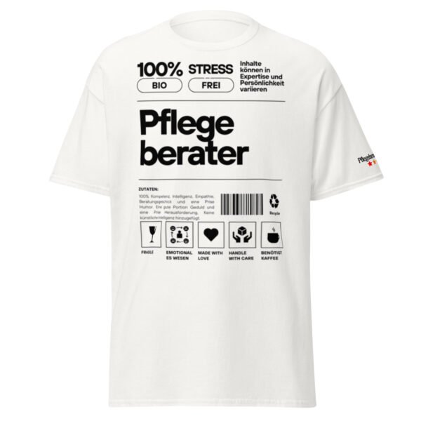 Pflegeberater 100% T-Shirt (schwarze Schrift) – Bild 3