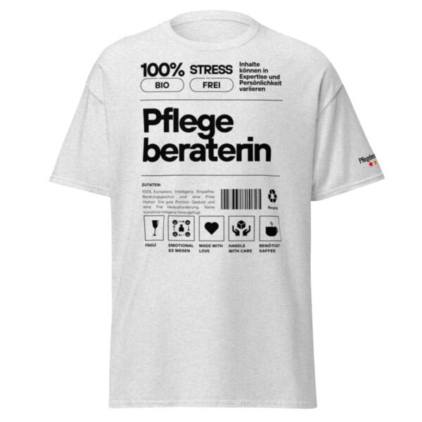 Pflegeberaterin 100% T-Shirt (schwarze Schrift) – Bild 27