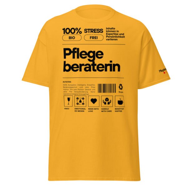 Pflegeberaterin 100% T-Shirt (schwarze Schrift) – Bild 21
