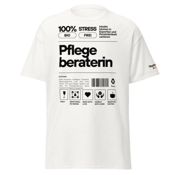 Pflegeberaterin 100% T-Shirt (schwarze Schrift)
