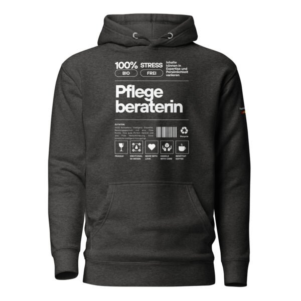 Pflegeberaterin 100% Hoodie (weiße Schrift) – Bild 9