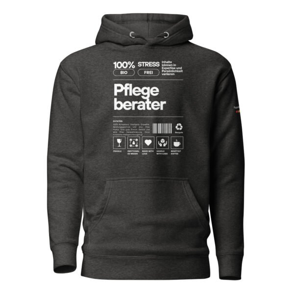 Pflegeberater 100% Hoodie (weiße Schrift) – Bild 10