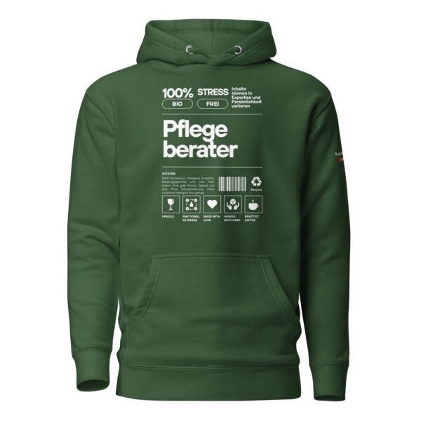 Pflegeberater 100% Hoodie (weiße Schrift) – Bild 13