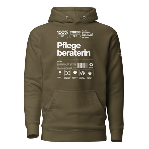 Pflegeberaterin 100% Hoodie (weiße Schrift) – Bild 13