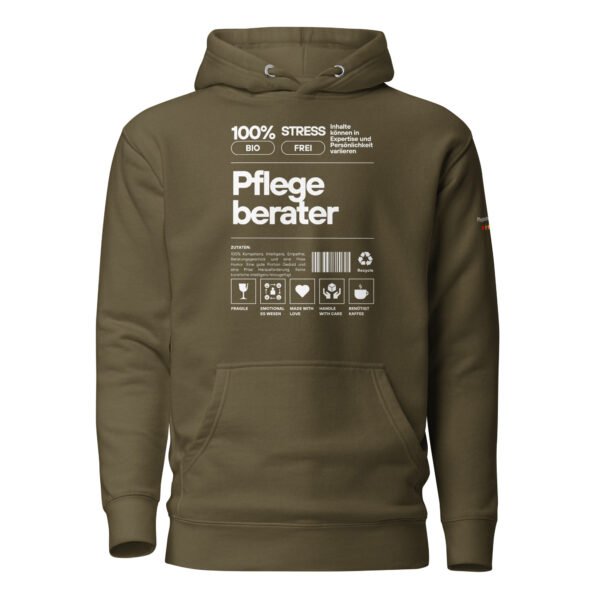 Pflegeberater 100% Hoodie (weiße Schrift) – Bild 14