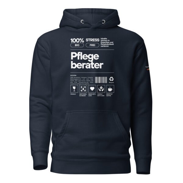 Pflegeberater 100% Hoodie (weiße Schrift) – Bild 8