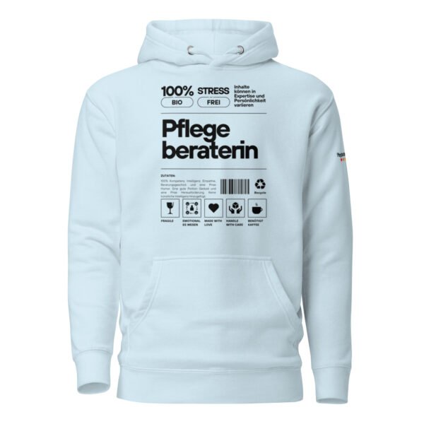 Pflegeberaterin 100% Hoodie (schwarze Schrift)) – Bild 9