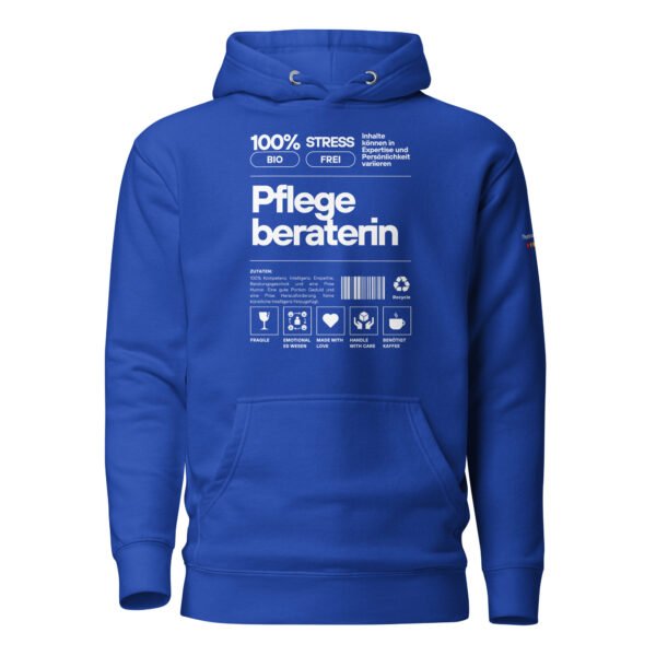 Pflegeberaterin 100% Hoodie (weiße Schrift) – Bild 10