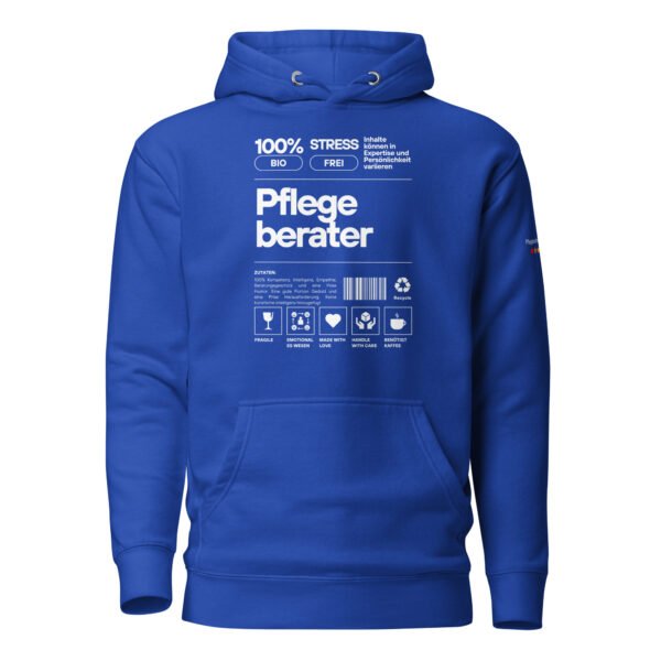 Pflegeberater 100% Hoodie (weiße Schrift) – Bild 11